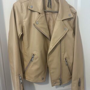 Anthropologie Cream leather  Jacket